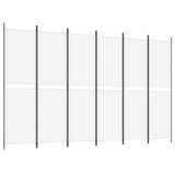 NNEVL 6-Panel Room Divider White 300x200 cm Fabric
