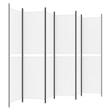 NNEVL 6-Panel Room Divider White 300x200 cm Fabric