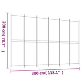 NNEVL 6-Panel Room Divider White 300x200 cm Fabric