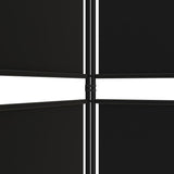 NNEVL 6-Panel Room Divider Black 300x200 cm Fabric