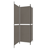 NNEVL 3-Panel Room Divider Anthracite 150x220 cm Fabric
