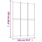 NNEVL 3-Panel Room Divider Anthracite 150x220 cm Fabric
