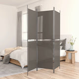 NNEVL 3-Panel Room Divider Anthracite 150x220 cm Fabric