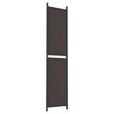 NNEVL 4-Panel Room Divider Brown 200x220 cm Fabric