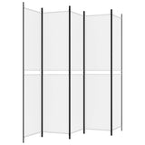 NNEVL 5-Panel Room Divider White 250x220 cm Fabric