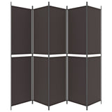 NNEVL 5-Panel Room Divider Brown 250x220 cm Fabric