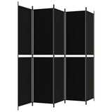 NNEVL 5-Panel Room Divider Black 250x220 cm Fabric