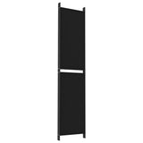 NNEVL 5-Panel Room Divider Black 250x220 cm Fabric