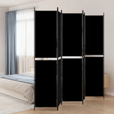 NNEVL 5-Panel Room Divider Black 250x220 cm Fabric