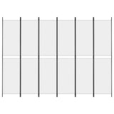 NNEVL 6-Panel Room Divider White 300x220 cm Fabric