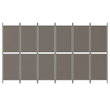 NNEVL 6-Panel Room Divider Anthracite 300x220 cm Fabric