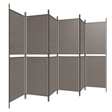 NNEVL 6-Panel Room Divider Anthracite 300x220 cm Fabric