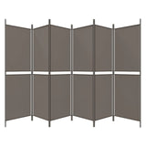NNEVL 6-Panel Room Divider Anthracite 300x220 cm Fabric