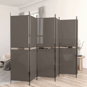 NNEVL 6-Panel Room Divider Anthracite 300x220 cm Fabric