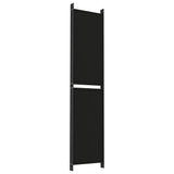 NNEVL 6-Panel Room Divider Black 300x220 cm Fabric