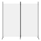 NNEVL 2-Panel Room Divider White 175x180 cm Fabric