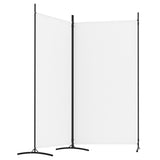 NNEVL 2-Panel Room Divider White 175x180 cm Fabric