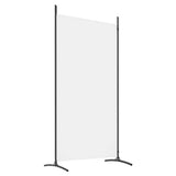 NNEVL 2-Panel Room Divider White 175x180 cm Fabric