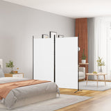 NNEVL 2-Panel Room Divider White 175x180 cm Fabric