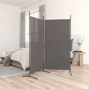 NNEVL 2-Panel Room Divider Anthracite 175x180 cm Fabric