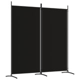 NNEVL 2-Panel Room Divider Black 175x180 cm Fabric