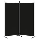 NNEVL 2-Panel Room Divider Black 175x180 cm Fabric