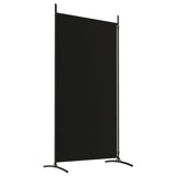 NNEVL 2-Panel Room Divider Black 175x180 cm Fabric