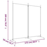 NNEVL 2-Panel Room Divider Black 175x180 cm Fabric
