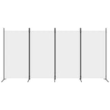 NNEVL 4-Panel Room Divider White 346x180 cm Fabric