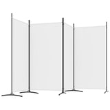 NNEVL 4-Panel Room Divider White 346x180 cm Fabric