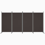 NNEVL 4-Panel Room Divider Brown 346x180 cm Fabric