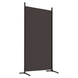 NNEVL 4-Panel Room Divider Brown 346x180 cm Fabric