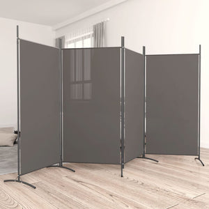 NNEVL 4-Panel Room Divider Anthracite 346x180 cm Fabric