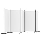 NNEVL 5-Panel Room Divider White 433x180 cm Fabric