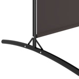 NNEVL 5-Panel Room Divider Brown 433x180 cm Fabric