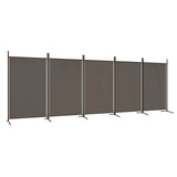 NNEVL 5-Panel Room Divider Anthracite 433x180 cm Fabric