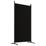 NNEVL 5-Panel Room Divider Black 433x180 cm Fabric