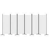 NNEVL 6-Panel Room Divider White 520x180 cm Fabric