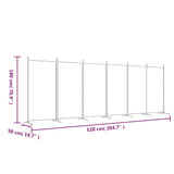 NNEVL 6-Panel Room Divider Anthracite 520x180 cm Fabric