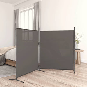 NNEVL 2-Panel Room Divider Anthracite 348x180 cm Fabric