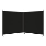 NNEVL 2-Panel Room Divider Black 348x180 cm Fabric