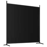 NNEVL 2-Panel Room Divider Black 348x180 cm Fabric