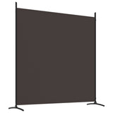 NNEVL 3-Panel Room Divider Brown 525x180 cm Fabric