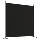 NNEVL 3-Panel Room Divider Black 525x180 cm Fabric