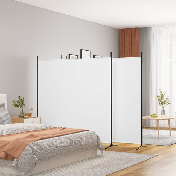 NNEVL 4-Panel Room Divider White 698x180 cm Fabric