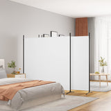 NNEVL 4-Panel Room Divider White 698x180 cm Fabric
