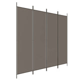 NNEVL 4-Panel Room Divider Anthracite 698x180 cm Fabric