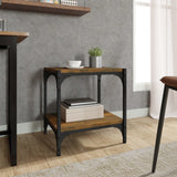 NNEVL TV Cabinet Smoked Oak 40x33x41 cm Engineered Wood and Steel