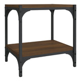NNEVL TV Cabinet Brown Oak 40x33x41 cm Engineered Wood and Steel