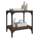 NNEVL TV Cabinet Brown Oak 40x33x41 cm Engineered Wood and Steel